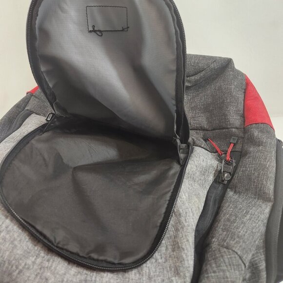 Quiksilver Backpack Grey Black Red - Picture 8 of 14